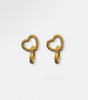 Aretes Corazón entrelazados dobles Dorados
