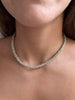 Collar grabado plateado