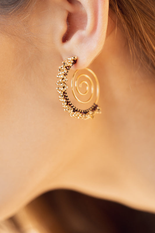 Aretes Caracol tejidos