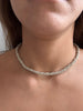 Collar grabado plateado