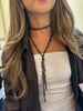 Collar Largo Morado Granate