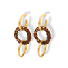 Aretes entrelazados tejidos triples terracota
