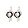 Aretes entrelazados tejidos triples chocolate silver