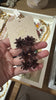 Aretes Palmera Triple Morado Granate