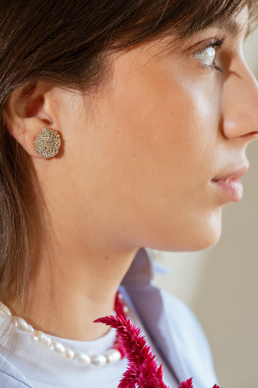 Topos enredados plateados pequeños