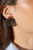 Aretes Retro Muranos Azul Oscuro