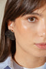 Aretes Retro Muranos Azul Oscuro