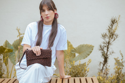 Aretes aros rojo brillante murano