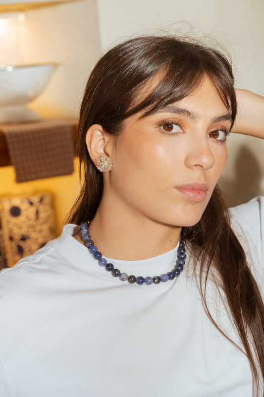 Topos palmera plateado