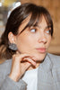 Aretes Retro Muranos Plateado Metálico
