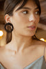 Aretes aros negro brillante murano