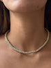 Collar grabado plateado