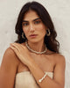 Choker con tejido envolvente plateado