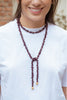 Collar Largo Morado Granate
